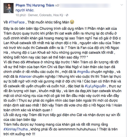 Hương Tràm lên tiếng khi bị chỉ trích khi làm giám khảo khách mời tại The Face - Ảnh 2.