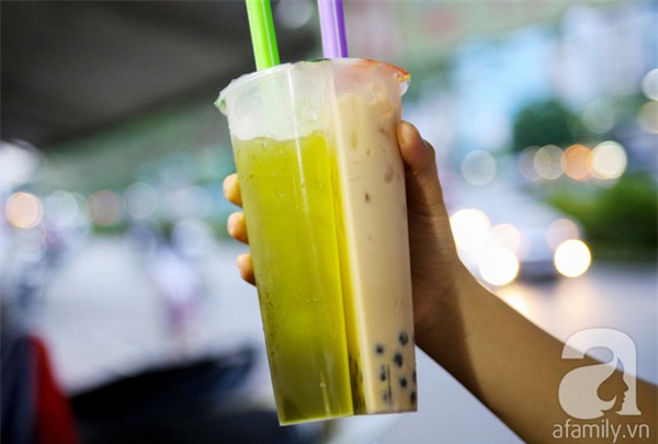trà sữa 2 ngăn