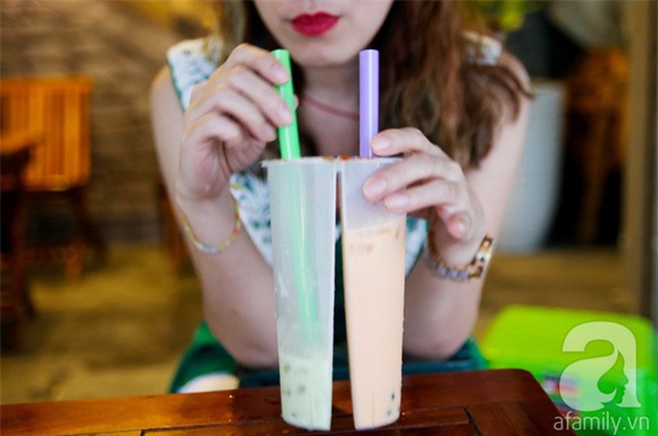 trà sữa 2 ngăn