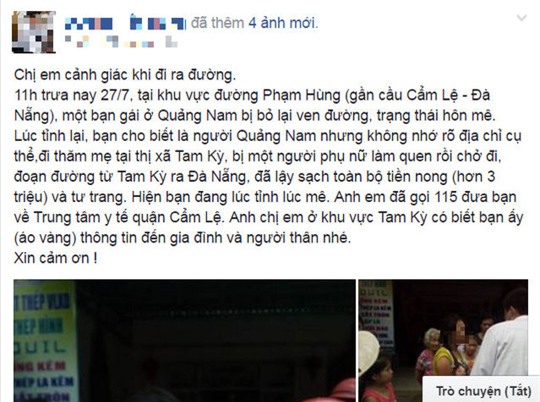 Bí ẩn cô gái bị “hôn mê” bên đường ở Đà Nẵng - Ảnh 1.