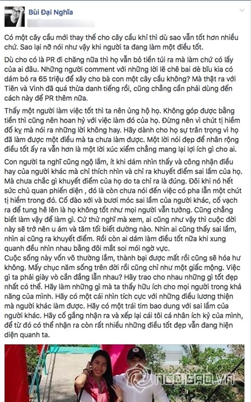 Sao Việt bênh vực vợ chồng Thủy Tiên  0