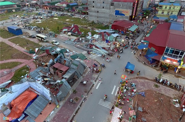 Bai chien truong sau khi voi rong quet qua Bac Ninh hinh anh 1