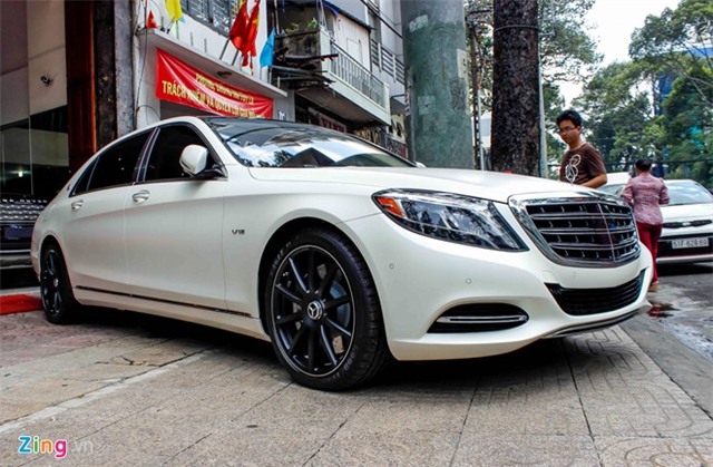 Xe sieu sang Maybach S600 trang mo do mam o Sai Gon hinh anh 3