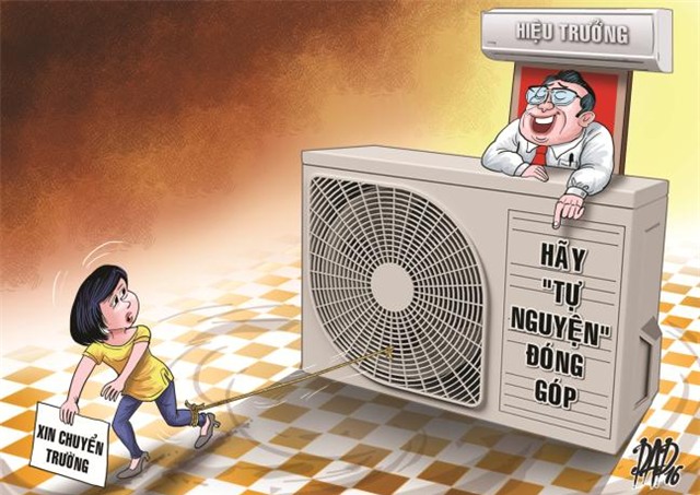 Truong THPT Long Truong (Q.9, TP. HCM): Muon chuyen truong, phai nop... may lanh, chau kieng?