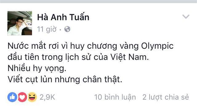 Sao Việt vỡ òa cảm xúc trước chiến thắng của anh Hoàng Xuân Vinh tại Olympic - Ảnh 6.