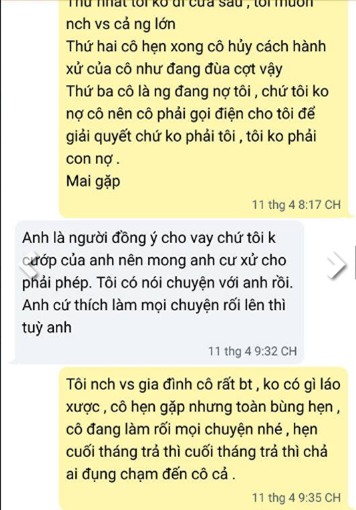 chàng trai tố bạn gái vay tiền không trả