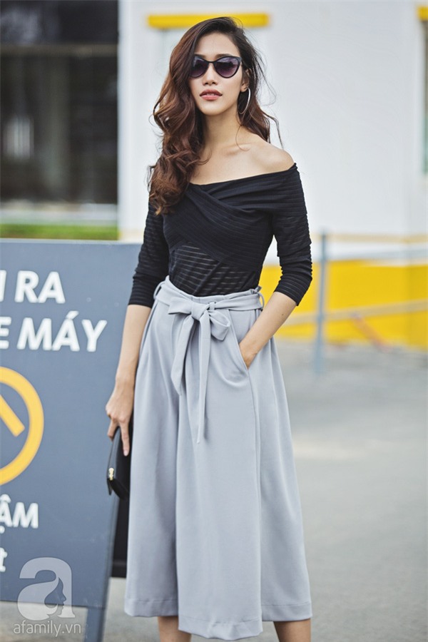 thời trang quần culottes