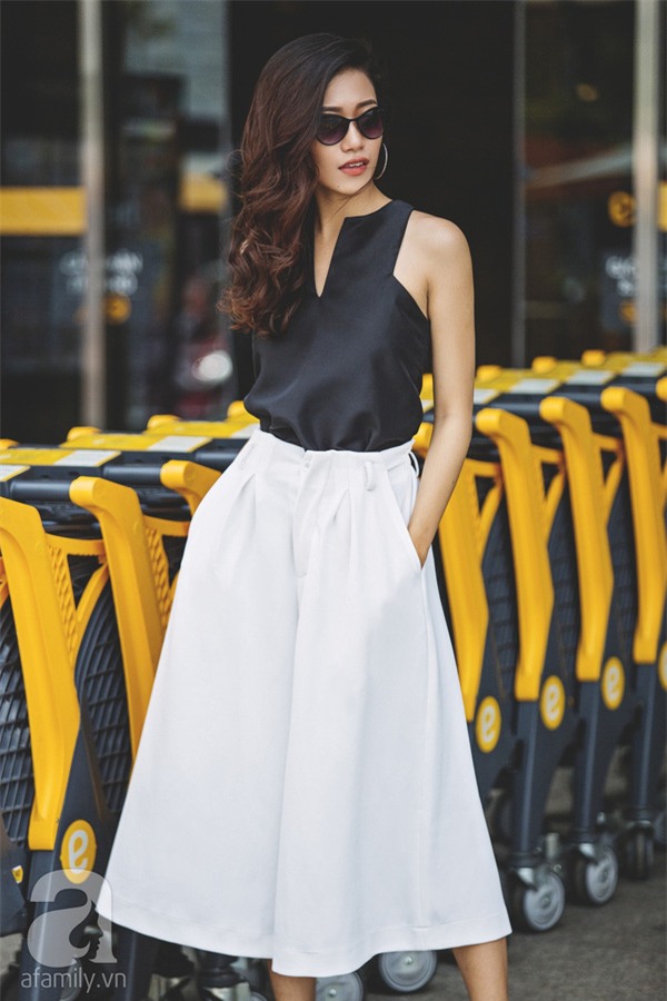 thời trang quần culottes 