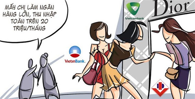 Nhân viên, ngân hàng, lương cao, lương thấp, cho vay, đi vay, thu nhập, làm thêm, sếp ngân hàng,