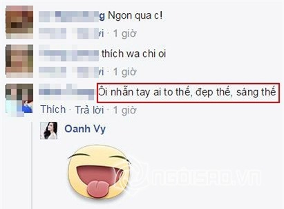 Vy Oanh khoe nhẫn kim cương 2