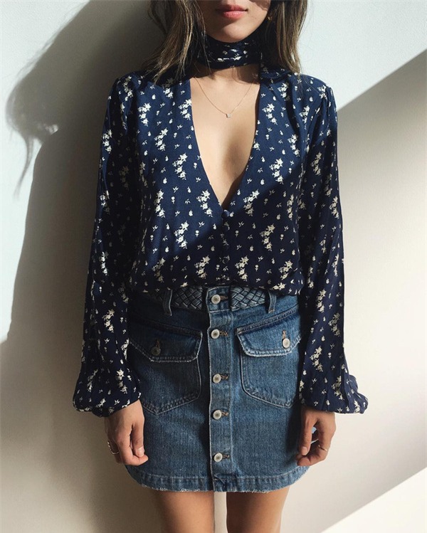 chân váy denim