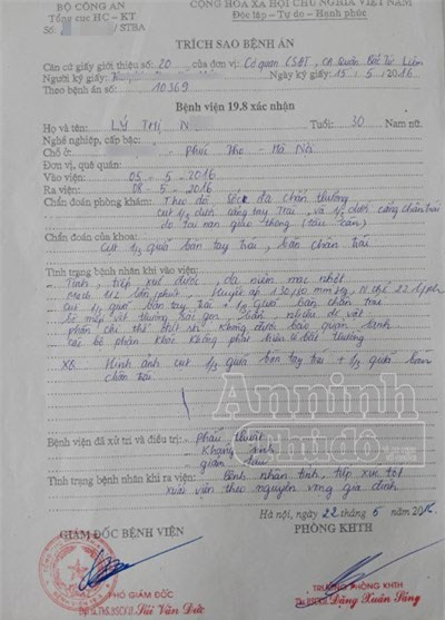 thuê người chặt chân tay, trục lợi bảo hiểm, công an quận bắc từ liêm, hà nội