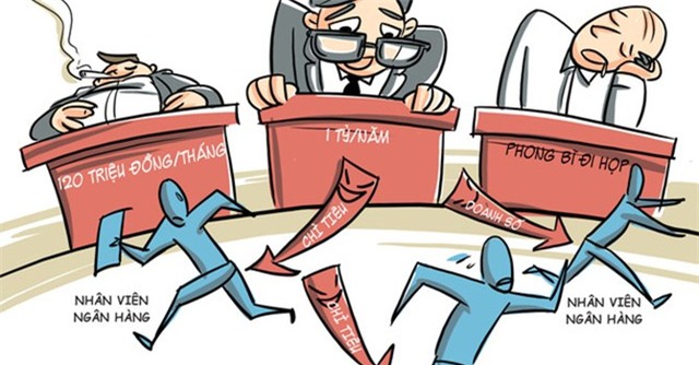 ngân hàng, nhiên viên ngân hàng, hạy việc, thuốc giải độc, lương cơ bản, ngân hàng thương mại, nợ xấu, chỉ tiêu, thẻ, ATM, tín dụng, cho vay tiêu dùng, tài khoản