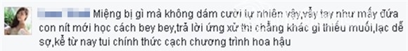 Cư dân mạng phản ứng Hoa hậu Việt Nam 4