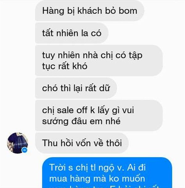 Khách mua váy online bị chủ shop lôi đủ thứ ra để diễn thuyết mắng mỏ