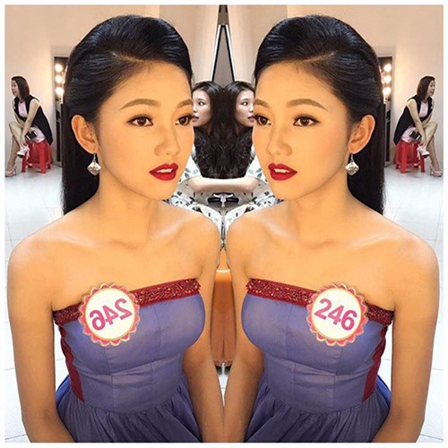 nhung hoa hau, a hau giam can than toc truoc gio