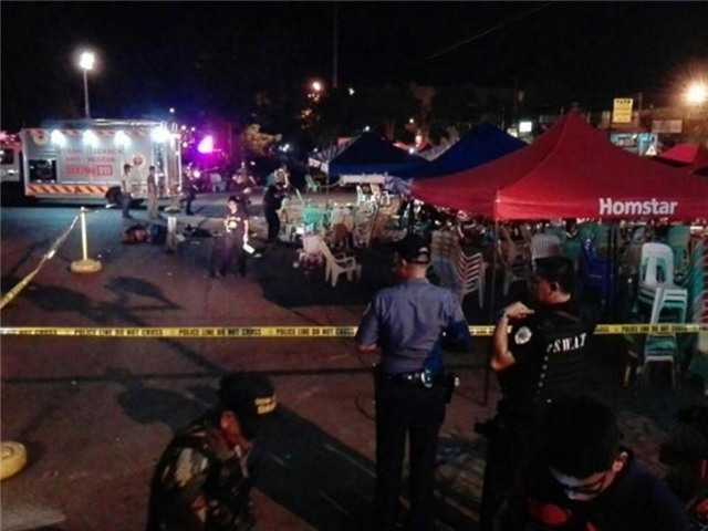 Hiện trường vụ nổ ở Davao.