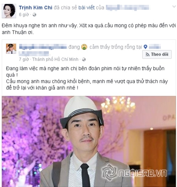 Sao Việt sốc trước tin Minh Thuận ung thư 8