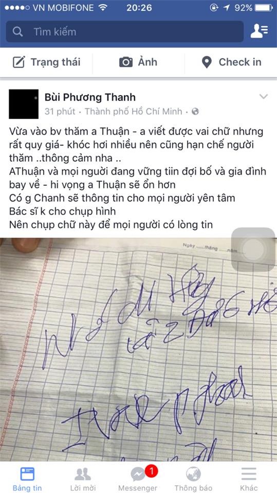 Trên giường bệnh, Minh Thuận liên tục khóc và đợi bố từ Mỹ trở về - Ảnh 4.