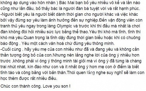 Quốc Trung gửi thư cho con trai 4