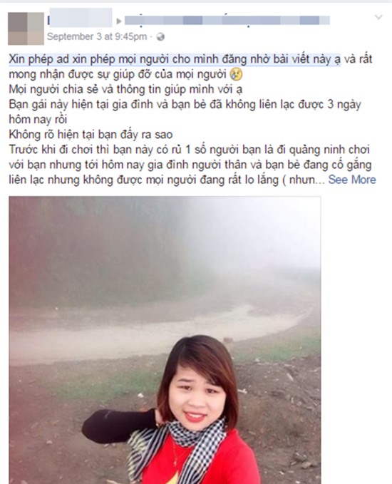 Cô gái trẻ mất tích bí ẩn khi đi phượt cùng người yêu mới quen - Ảnh 1.