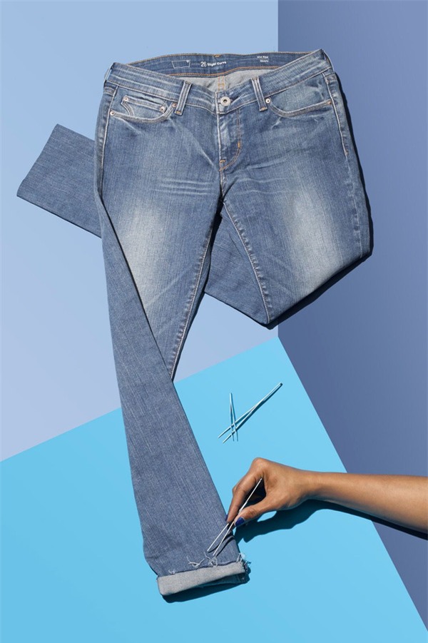 jeans lửng không gấu