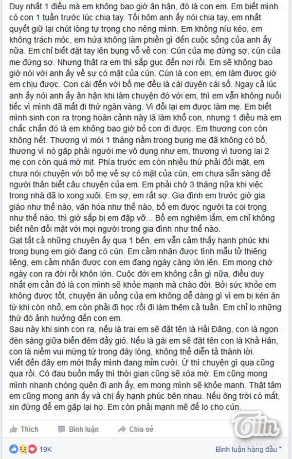 Tâm sự xé lòng của nữ sinh yêu lầm người, sớm làm mẹ - Ảnh 2.