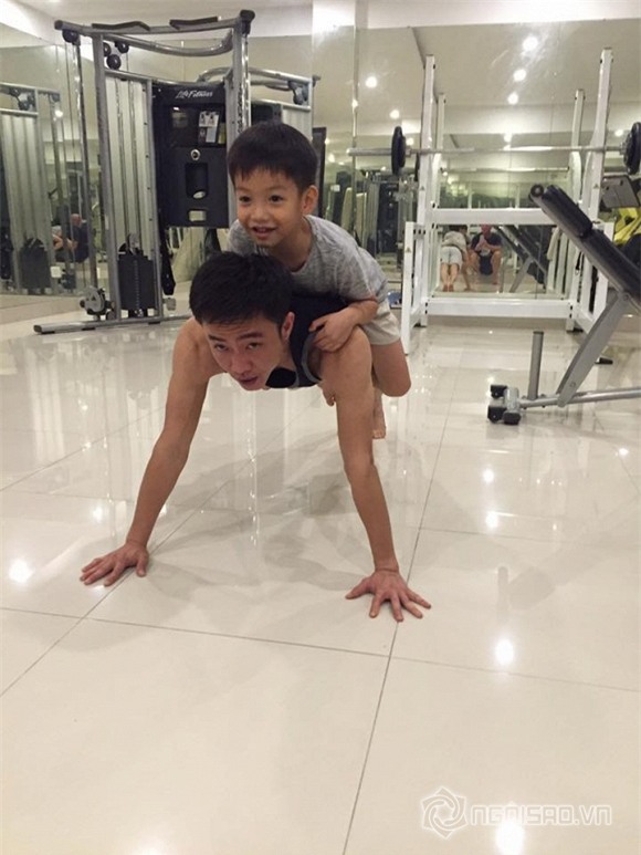 Cường Đô la tập thể dục cùng Subeo 0