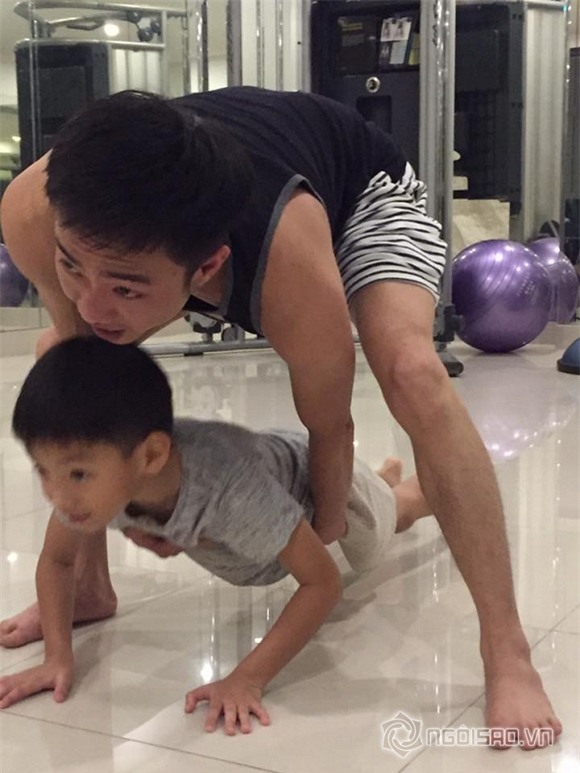 Cường Đô la tập thể dục cùng Subeo 3