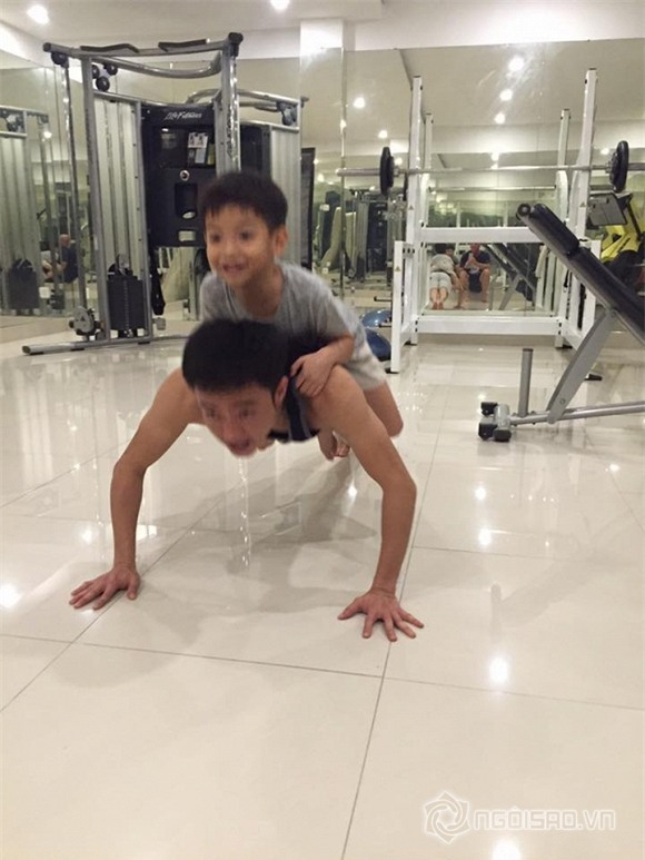 Cường Đô la tập thể dục cùng Subeo 1