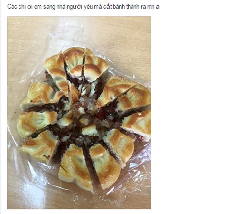 cô gái cắt bánh nướng nát bét khi tới nhà bạn trai