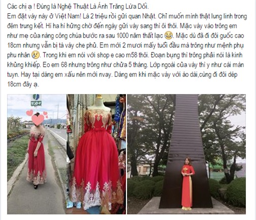 tai nạn khi mua váy online