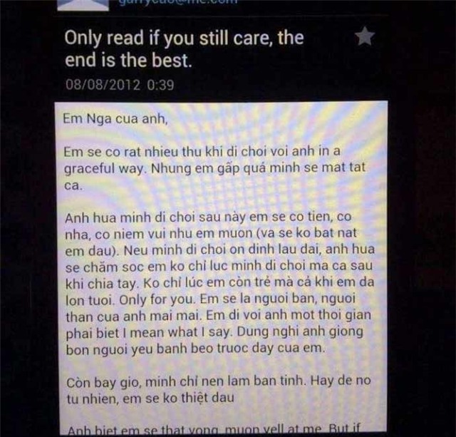 dai gia noi gi ve email duoc cho la