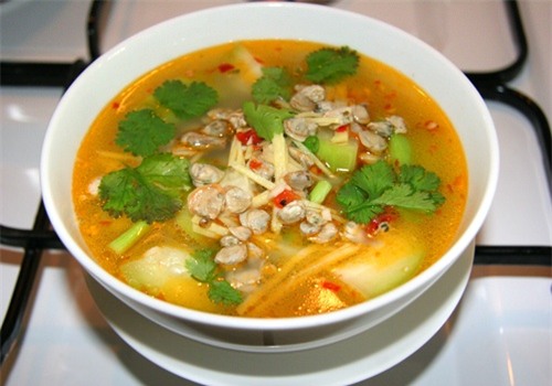 món ngon ngày cuối tuần, học nấu ăn, món ngon, canh hến nấu chua, trái cây dầm