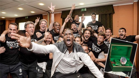 Pogba hào phóng tặng đồng hồ cho cả đội Juventus