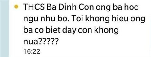 Trường THCS Ba Đình, sổ liên lạc điện tử, con học dốt