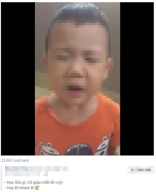 choang vang clip me day con 4 tuoi noi 'hoc lam gi, co giao chet roi' - 1