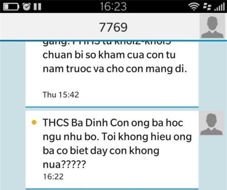 Chỉ sau một thời gian ngắn công an quận Ba Đình đã bắt được thủ phạm gửi tin nhắn với nội dung xấu từ hệ thống tin nhắn của trường THCS Ba Đình. Ảnh TL