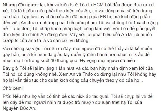 Ngọc Thúy nhắn đại gia Đức An và Phan Như Thảo 3