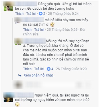 cha cõng con gái ngủ gật đến trường