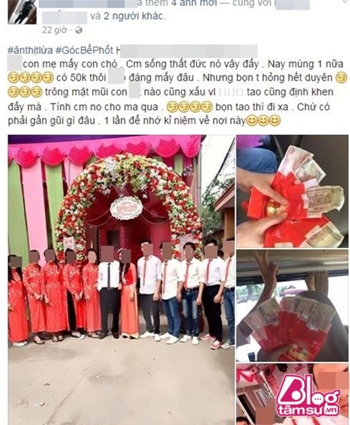 Đội bê tráp “nhọ” nhất facebook khi vừa mùng 1 đầu tháng nhận lì xì toàn tiền lẻ vì nhà gái tráo phong bao - Ảnh 1.