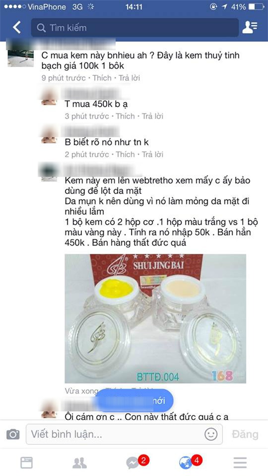 cô gái biến dạng mặt vì kem giả