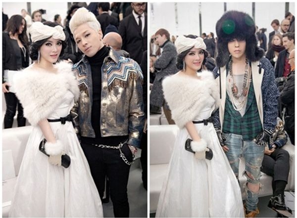 Tại tuần lễ thời trang Haute Couture Xuân Hè 2014, Lý Nhã Kỳ tạo bất ngờ khi liên tục gặp gỡ với các ngôi sao đình đám thế giới. Đáng chú ý, cô còn chụp ảnh hai thành viên của nhóm Big Bang là G-Dragon và Tae Yang.
