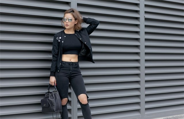 Bạn gái Tiến Đạt mặc hở bạo dạo phố Sài Gòn - Ảnh 4.