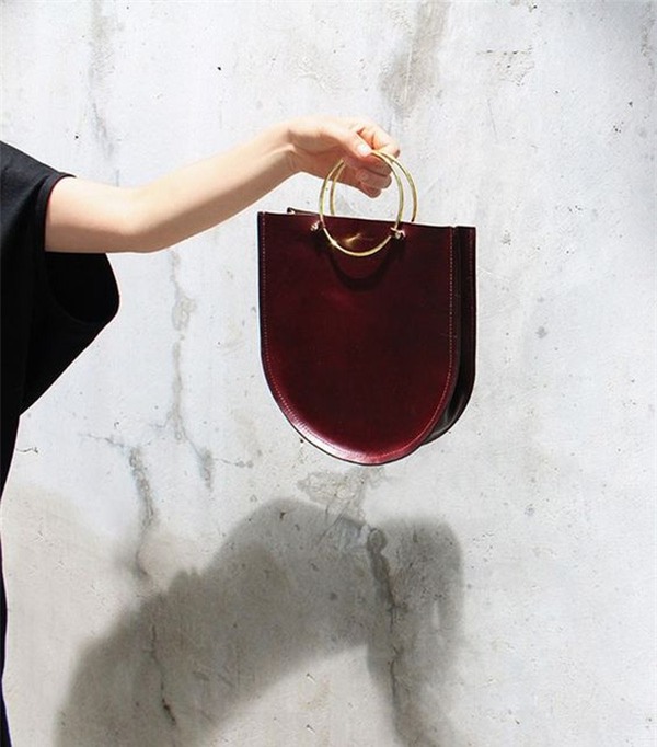 Bonsai Double Circle Handle Bag in Tan