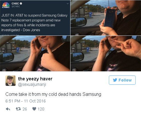 Fan cuồng Galaxy Note7 kiên quyết giữ máy: Đến mà lấy nó khi tôi đã chết! - Ảnh 2.
