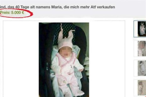 rao bán đứa bé 40 ngày tuổi