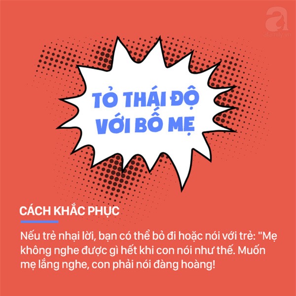 Tỏ thái độ với bố mẹ