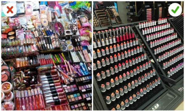 Vì hàng nhái, hàng giả cùng nhãn hiệu được bày bán khá nhiều ở các chợ và shop mỹ phẩm