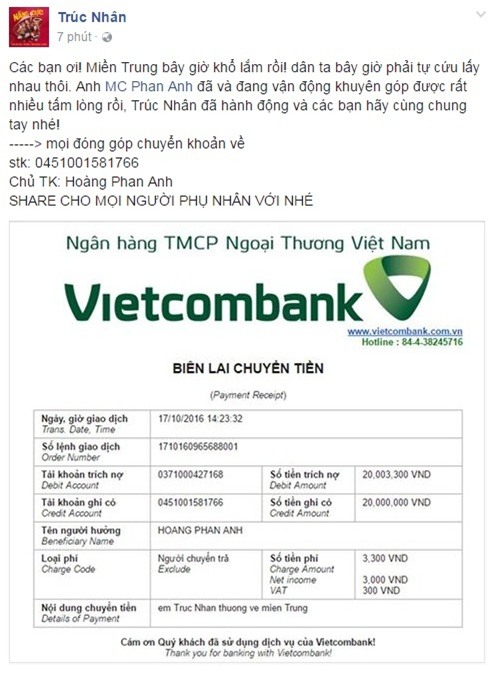 Các sao Việt cũng đang cùng chung tay giúp đỡ đồng bào lũ lụt miền Trung - Ảnh 8.